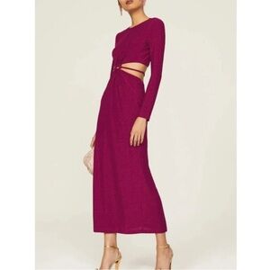 Monique Lhuillier Maxi Dress Womens size 6 Glam Sparkly Cocktail Shimmery